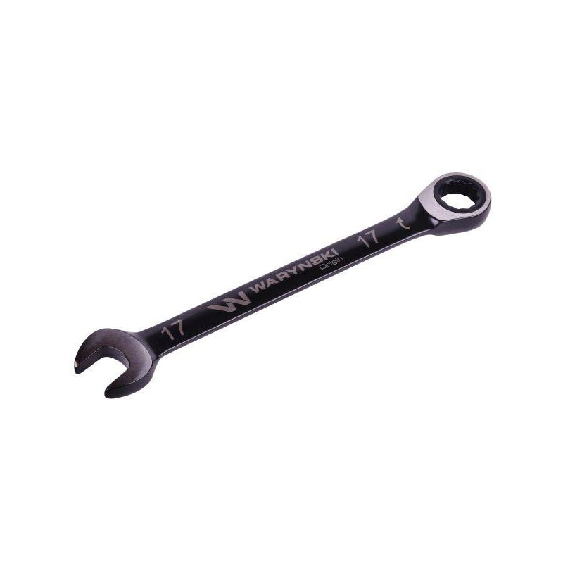 Klucz płasko-oczkowy 17 mm z grzechotką 72 zęby standard ASME B107-2010 Waryński