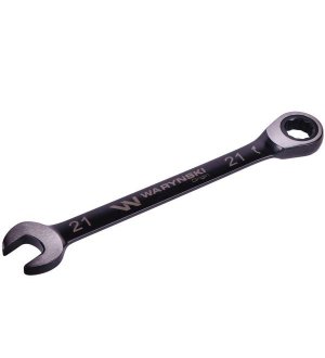 Klucz płasko-oczkowy 21 mm z grzechotką 72 zęby standard ASME B107-2010 Waryński
