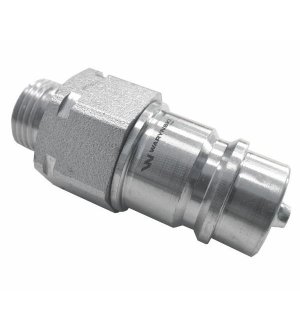 Szybkozłącze hydrauliczne wtyczka M18x1.5 gwint zewnętrzny EURO (9100818W) (ISO 7241-A) Waryński (opakowanie 50szt)