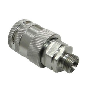 Szybkozłącze hydrauliczne gniazdo M18x1.5 gwint zewnętrzny EURO PUSH-PULL (9100818G) (ISO 7241-A) Waryński (opakowanie 50szt)