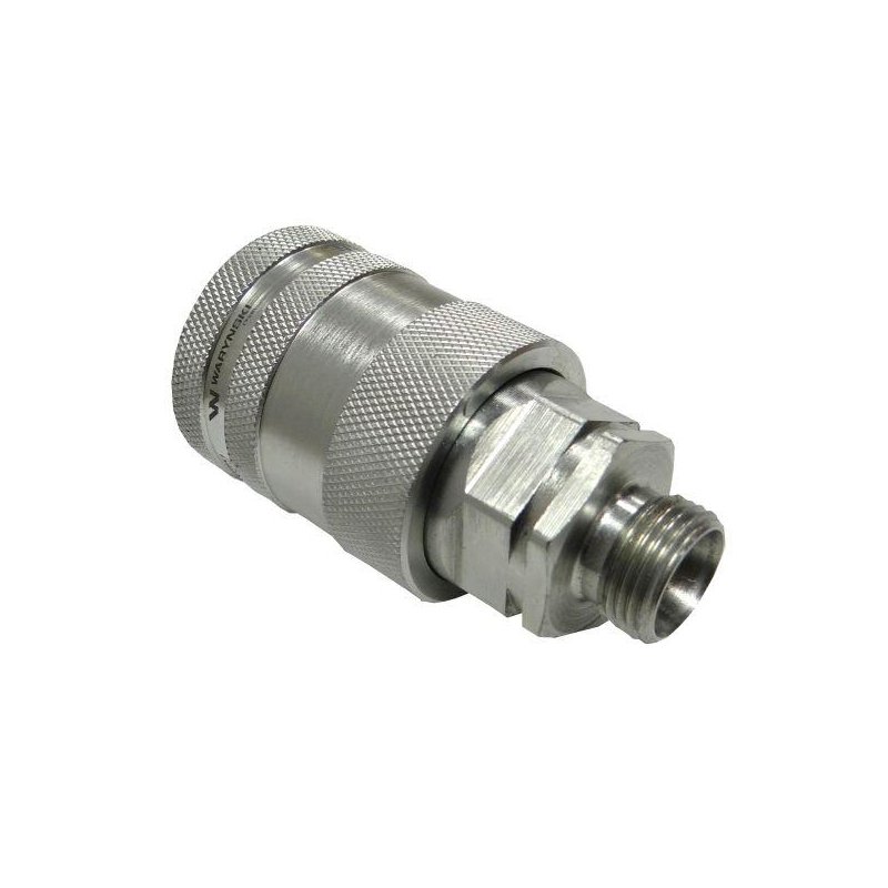 Szybkozłącze hydrauliczne gniazdo M18x1.5 gwint zewnętrzny EURO PUSH-PULL (9100818G) (ISO 7241-A) Waryński (opakowanie 50szt)