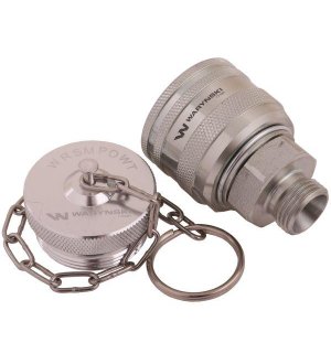 Komplet - zawór wtyczka (Bizon) M18x1.5 skręcane (ZSR6160102) z gwintowaną pokrywą/osłoną aluminiową Waryński