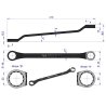 Klucz oczkowy odsadzony 30 x 32 mm. CrV  standard ASME B107.9 Waryński
