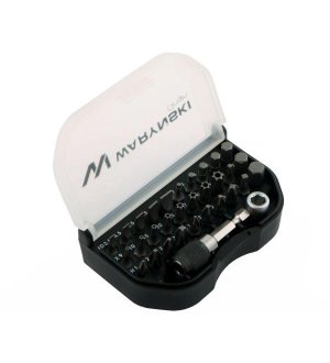 Zestaw końcówek wkrętakowych z uchwytem 32 szt. Waryński