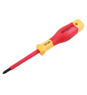Wkrętak PZ1*80mm. izolowany. VDE. stal S2, Waryński