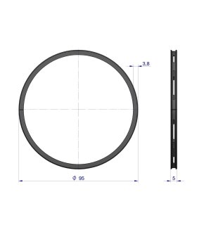 Pierścień tłokowy olejowy 50732850 973285 95x5 ( sprzedawane po 10 ) C-360 ORYGINAŁ URSUS