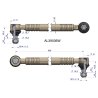 Drążek kierowniczy 908mm AL39036 WARYŃSKI