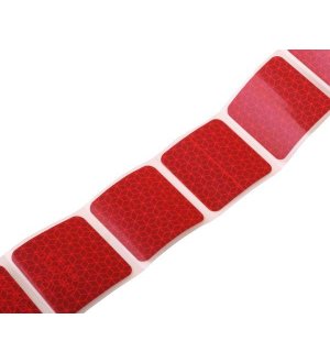 Taśma odblaskowa konturowa w segmentach czerwona 1m bieżący