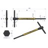 Klucz T ze spinnerem HEX 3.5 mm Waryński