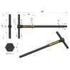 Klucz T ze spinnerem HEX 10 mm Waryński