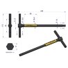 Klucz T ze spinnerem HEX 14 mm Waryński