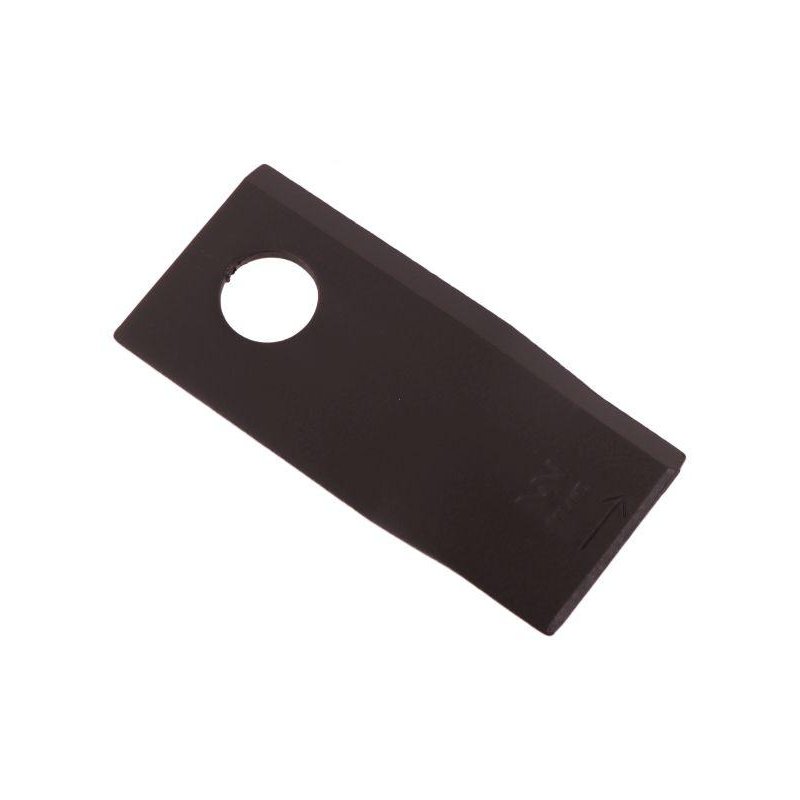 Nóż. nożyk kosiarka lewy 106x48x4mm otwór 19 zastosowanie 122329 Fella WARYŃSKI ( sprzedawane po 25 )