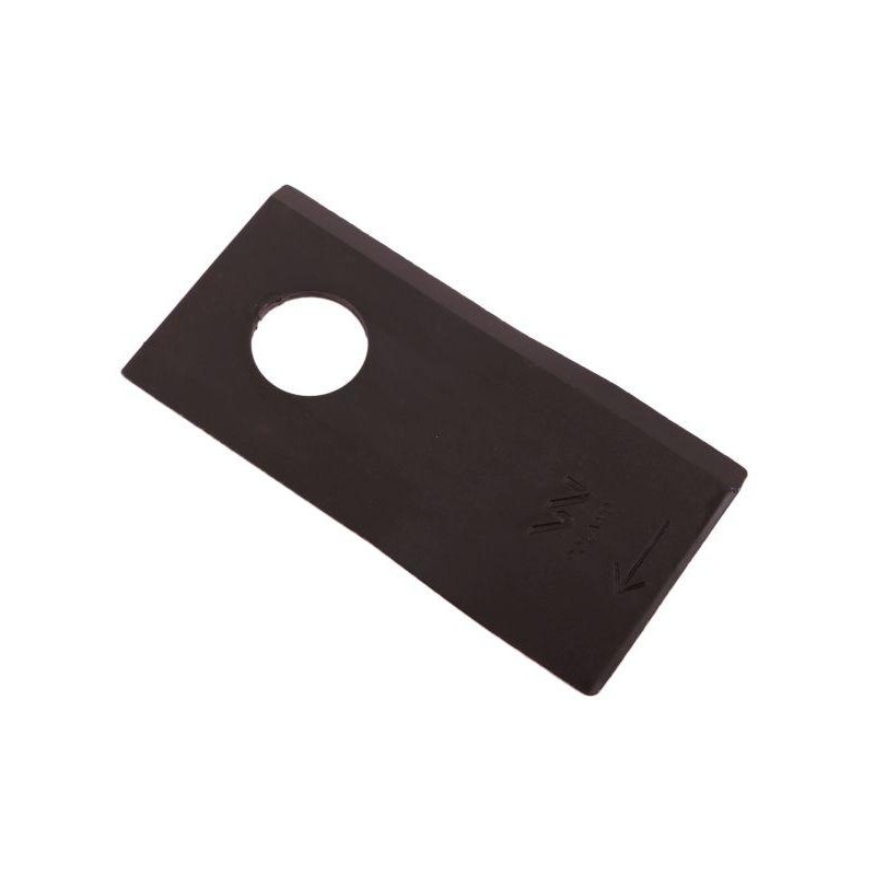 Nóż. nożyk kosiarka prawy 94x48x3mm otwór 19 zastosowanie 570410 Niemeyer Kverneland WARYŃSKI ( sprzedawane po 25 )