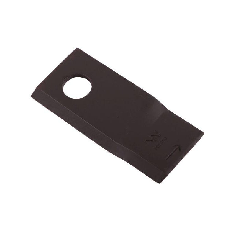 Nóż. nożyk kosiarka lewy 107x50x4mm otwór 19 zastosowanie 570683 Niemeyerl WARYŃSKI ( sprzedawane po 25 )