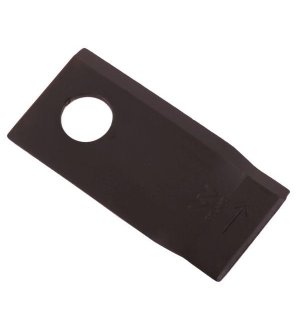 Nóż. nożyk kosiarka lewy 98x48x4mm otwór 19 zastosowanie 121712 Fella WARYŃSKI ( sprzedawane po 25 )