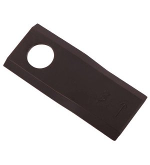 Nóż. nożyk kosiarka lewy 107x46x4mm otwór 21 WARYŃSKI ( sprzedawane po 25 )