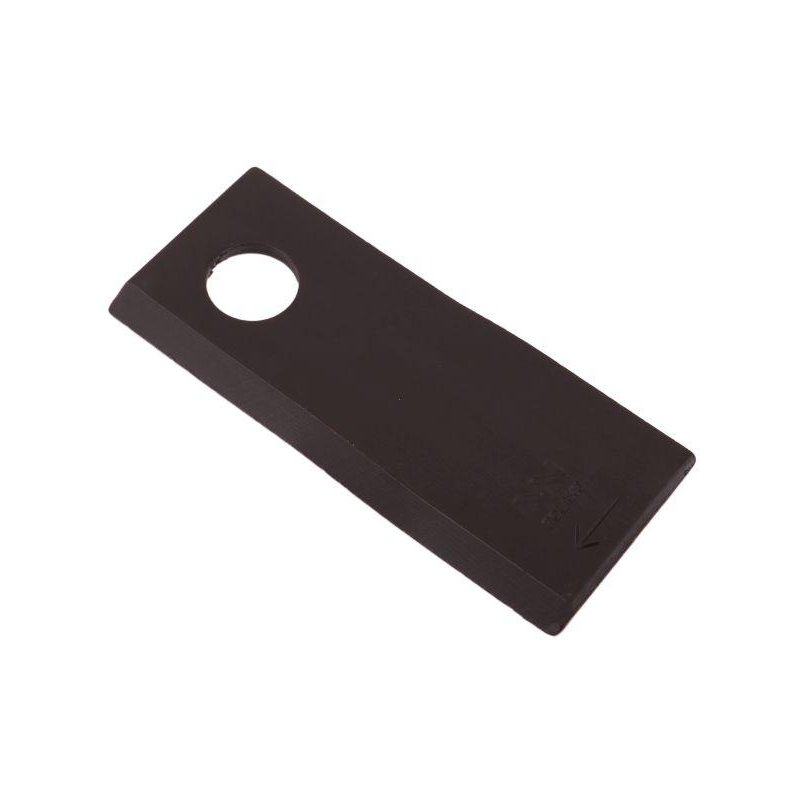 Nóż. nożyk kosiarka prawy 118x48x4mm otwór 19 zastosowanie 133074 Fella WARYŃSKI ( sprzedawane po 25 )