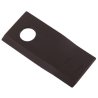 Nóż. nożyk kosiarka lewy 105x48x4mm otwór 19 zastosowanie 9492421 Claas WARYŃSKI ( sprzedawane po 25 )
