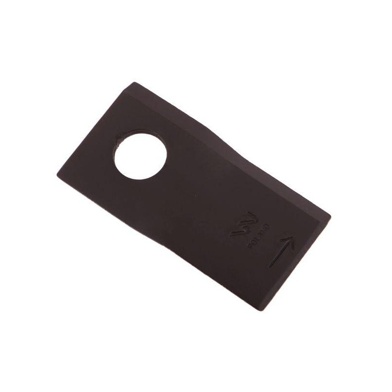 Nóż. nożyk kosiarka lewy 90x48x4mm otwór 19 zastosowanie 1448251 Krone WARYŃSKI ( sprzedawane po 25 )