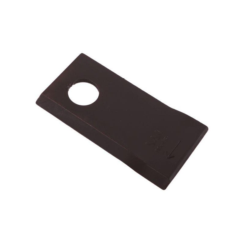 Nóż. nożyk kosiarka prawy 98x48x4mm otwór 19 zastosowanie 121713 Fella WARYŃSKI ( sprzedawane po 25 )