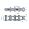 Łańcuch rolkowy wzmocniony przemysłowy 06AH-1 ANSI A 35H (R1 3/8) 2.5 m Waryński