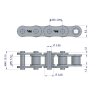Łańcuch rolkowy 06B-1 (R1 3/8) 2.5 m Waryński