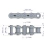 Łańcuch rolkowy wzmocniony przemysłowy 06BH-1 (R1 3/8) 2.5 m Waryński