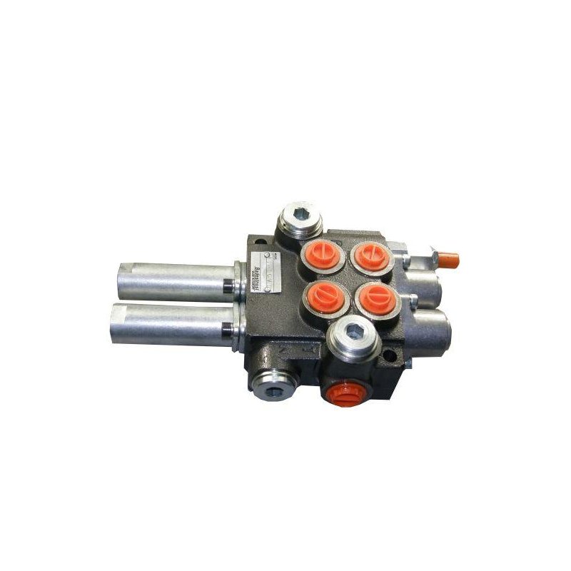 Rozdzielacz hydrauliczny dwusekcyjny (2) 40L sterowany joystickiem (na linki)