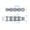 Łańcuch rolkowy wzmocniony przemysłowy 10BH-1 (R1 5/8) 2.5 m Waryński