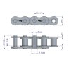 Łańcuch rolkowy wzmocniony przemysłowy 16BH-1 (R1 1) 2.5 m Waryński