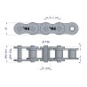Łańcuch rolkowy wzmocniony 20A-1 ANSI A 100 (R1 1.1/4) 2.5 m Waryński