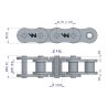 Łańcuch rolkowy wzmocniony przemysłowy 20AH-1 ANSI A 100H (R1 1.1/4) 2.5 m Waryński