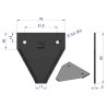 Nóż żniwny 80x76x2mm otwór 5.5 zastosowanie 614670.0 Claas WARYŃSKI ( sprzedawane po 25 )