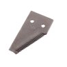 Nóż żniwny końcowy 84x45x3mm otwór 6.5 19 zębów zastosowanie 6112041 6112031 Claas WARYŃSKI ( sprzedawane po 25 )