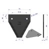 Nóż żniwny 80x76x2.7mm otwór 5.5 zastosowanie 614670.1 Claas WARYŃSKI ( sprzedawane po 25 )