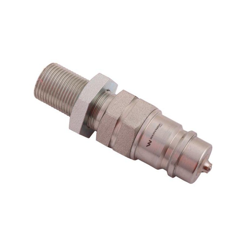 Szybkozłącze hydrauliczne wtyczka long z eliminatorem ciśnienia M20x1.5 gwint zewnętrzny EURO (ISO 7241-A) Waryński