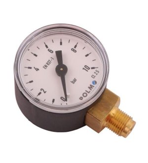 Manometr suchy M40 0-10 bar gwint G1/8" dolne przyłącze obudowa plastikowa POLMO