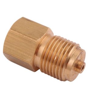 Złączka manometryczna gwint zewnętrzny G1/2" x gwint wewnętrzny G1/4" (mosiądz) POLMO