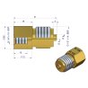 Złączka manometryczna gwint zewnętrzny G1/2" x gwint wewnętrzny G1/4" (mosiądz) POLMO