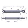 Cylinder hydrauliczny - siłownik dwustronny wspomagania CJF-50/28/200Z (sworzeń 30mm) Bizon Waryński