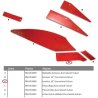 Lemiesz prawy 16"  Kverneland Vulcan pasuje śruba M12X34OV2 - 3 szt.