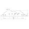 Płoza długa obracalna P&L Kverneland Vulcan pasuje śruba M14X34OV1 - 2 szt.