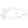 Skrzydło odkładni lewe 14"-16" Kverneland Vulcan pasuje śruba M12X35NOS - 10 szt