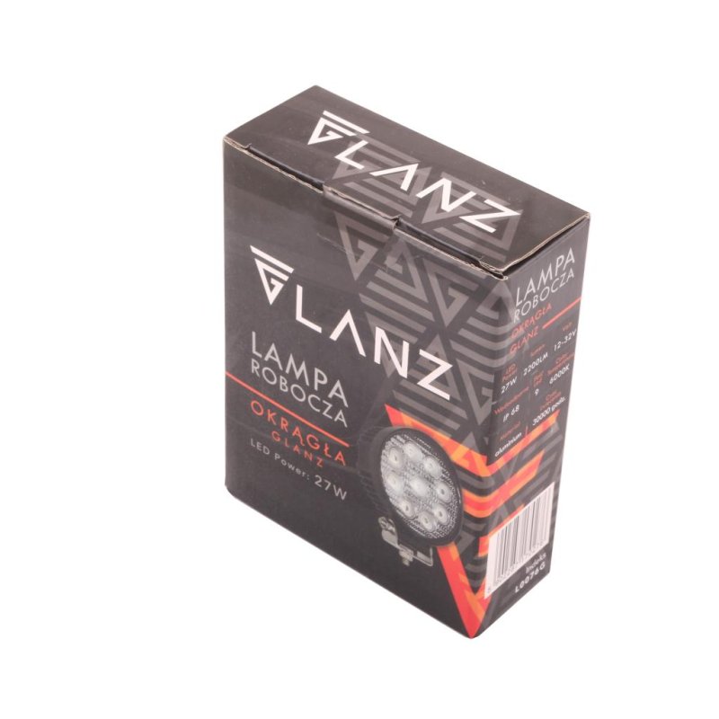 Lampa robocza okrągła 27W 9 LED GLANZ