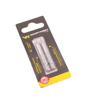 Końcówki wkrętakowe bity PZ2 50mm Waryński komplet w blistrze dwusztukowym