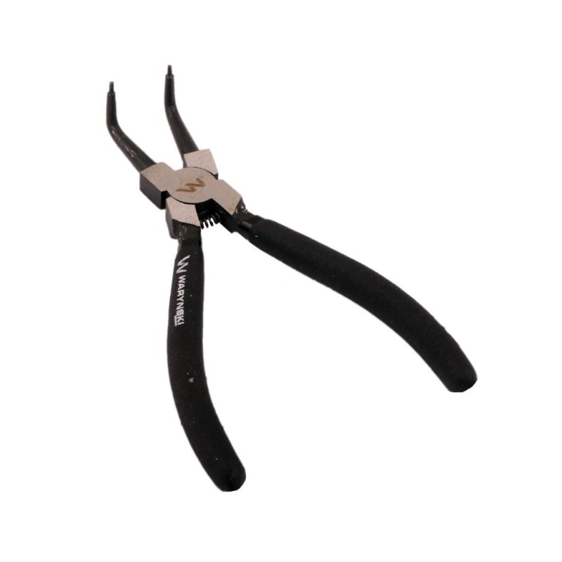 Szczypce do pierścieni osadczych segera 180mm wewnętrzne wygięte Waryński