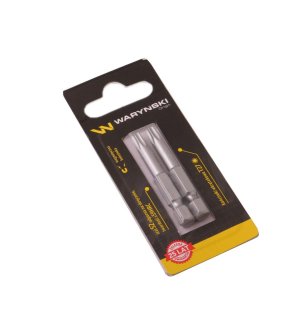 Końcówki wkrętakowe bity T27 50mm Waryński komplet w blistrze dwusztukowym