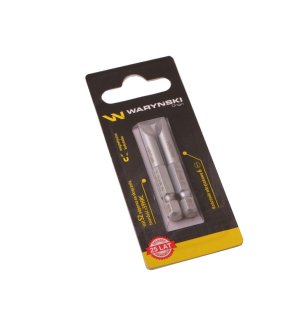 Końcówki wkrętakowe bity 6 50mm Waryński komplet w blistrze dwusztukowym