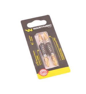 Końcówki wkrętakowe z absorberem sprężynowym PH2 65mm Waryński komplet w blistrze dwusztukowym