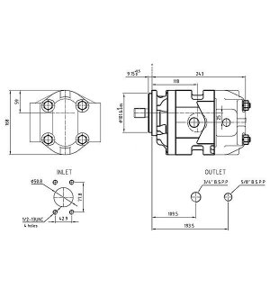 Pompa hydrauliczna N-091C P2CPJ190706C189 JCB 4CX-P8, JCB 4CX, JCB 444, JCB PS35 Waryński